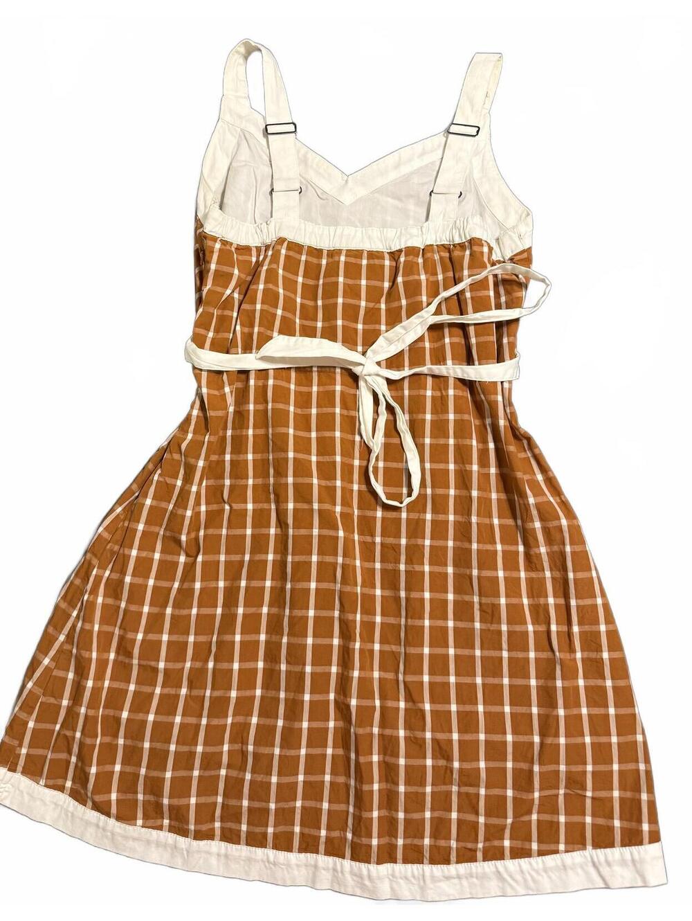 Texas Longhorns Columbia Sportswear Burnt Orange Plaid Sleeveless Dress Size M - Picture 3 of 5